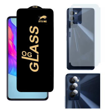 Tecno Camon 18t 3-in-1 Kit: OG Glass + Carbon Back Camera Protector - Image 2