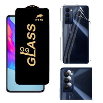 Tecno Camon 18t 360¬∞ Clear Kit: OG Glass + Back Jelly Camera Guard - Image 2