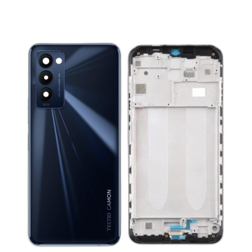 Tecno Camon 18T Housing Middle Frame With Side Button and Camera Lens Complete Body Casing Replacement For Camon 18T - Grey - Image 2