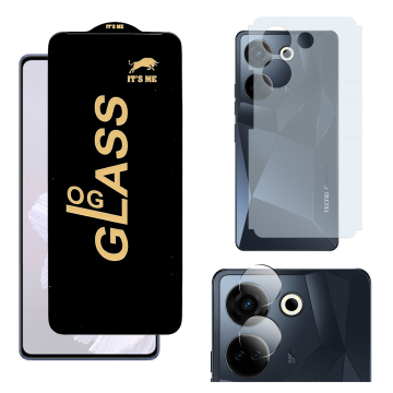 Tecno Camon 20 3-in-1 Kit: OG Glass + Carbon Back Camera Protector - Image 2