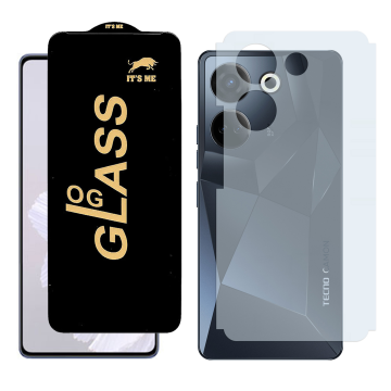 Tecno Camon 20 Combo: OG Glass Screen Protector + Carbon Back Skin - Image 2
