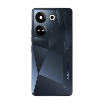 Tecno Camon 20 Housing Middle Frame With Side Button and Replacement Battery Back Door For Camon 20 - Black - Image 2
