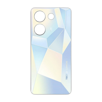 Tecno Camon 20 Rear Back Body Casing Housing Replacement Battery Back Door For Camon 20 - Silver - Image 2