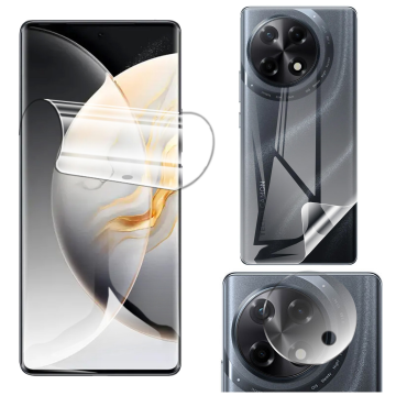 Tecno Camon 30s Front & Back Clear Jelly Protector Soft Film Protection Hydrogel + Rear Camera 9H Gorilla Flexible Protectior - Image 2
