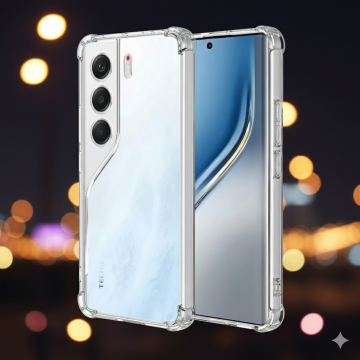 Tecno Camon 40 Pro Transparent Extra Bumper Anti Shock Soft Crystal Clear Case - Image 2