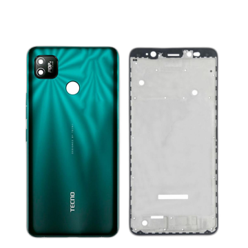Tecno Pop 4 Housing Middle Frame With Side Button and Camera Lens Complete Body Casing Replacement For Pop 4 - Green - Image 2