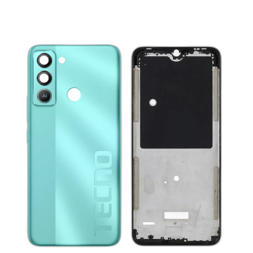Tecno Pop 5 Lite Housing Middle Frame With Side Button and Camera Lens Complete Body Casing Replacement For Pop 5 Lite - Green - Image 2