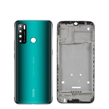 Tecno Pouvoir 4 Housing Middle Frame With Side Button and Camera Lens Complete Body Casing Replacement For Pouvoir 4 - Green - Image 2