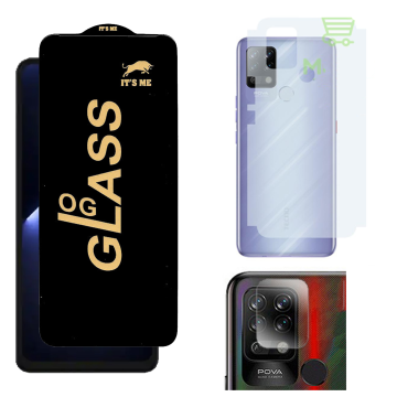 Tecno Pova 3-in-1 Kit: OG Glass + Carbon Back Camera Protector - Image 2