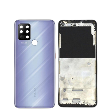 Tecno Pova Housing Middle Frame With Side Button and Camera Lens Complete Body Casing Replacement For Pova - Purple - Image 2