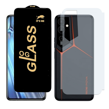 Tecno Pova Neo 2 Combo: OG Glass Screen Protector + Carbon Back Skin - Image 2