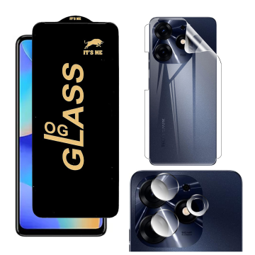 Tecno Spark 10 Pro 360¬∞ Clear Kit: OG Glass + Back Jelly Camera Guard - Image 2