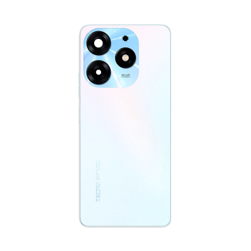 Tecno Spark 10 Pro Housing Middle Frame With Side Button and Replacement Battery Back Door For Spark 10 Pro - White - Image 2