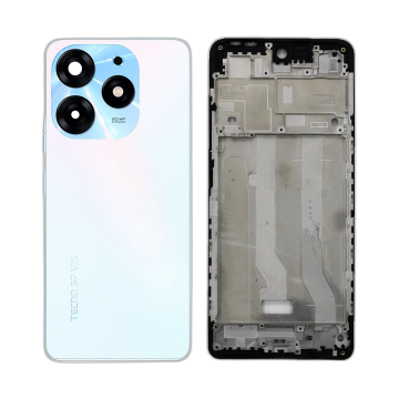 Tecno Spark 10 Pro Rear Complete Body Casing Housing Replacement For Spark 10 Pro - White - Image 2