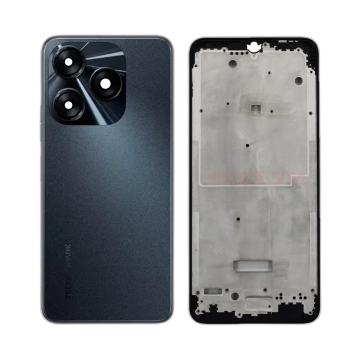 Tecno Spark 10 Rear Complete Body Casing Housing Replacement For Spark 10 - Black - Image 2