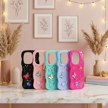 Tecno Spark 20 Pro Glitter Butterfly Style Mobile Cover