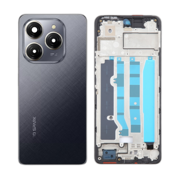 Tecno Spark 20 Pro Rear Complete Body Casing Housing Replacement For Spark 20 Pro - Black - Image 2