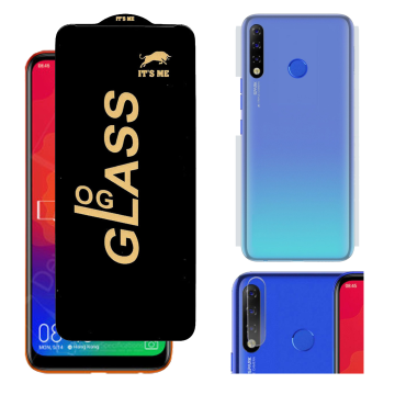Tecno Spark 4 3-in-1 Kit: OG Glass + Carbon Back Camera Protector - Image 2