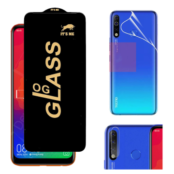 Tecno Spark 4 360¬∞ Clear Kit: OG Glass + Back Jelly Camera Guard - Image 2