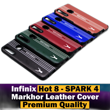 Tecno Spark 4 Markhor Style Leather Cover