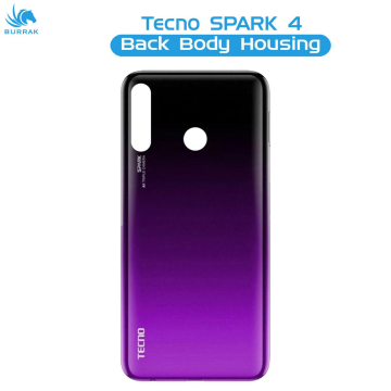 Tecno Spark 4 Rear Back Body Casing Housing Replacement Battery Back Door For Tecno Spark 4 - Purple - Image 2