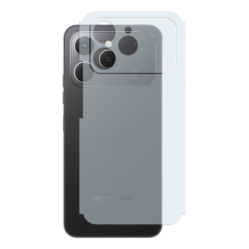 Tecno Spark 40 Back Protector Carbon Fiber Matte Soft Skin Sheet - Image 2