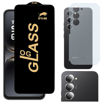 Tecno Spark 40 Pro 3-in-1 Kit: OG Glass + Carbon Back Camera Protector - Image 2
