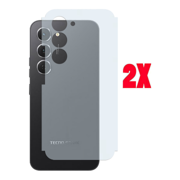 Tecno Spark 40 Pro Back Protector Carbon Fiber Matte Soft Skin Sheet For - 2Pcs - Image 2