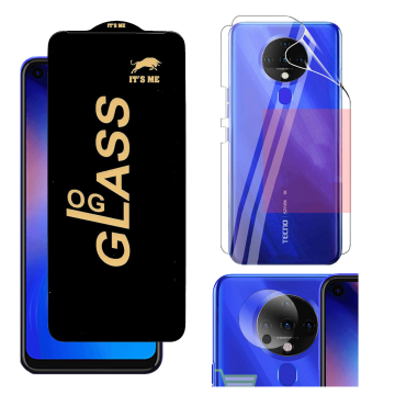 Tecno Spark 6 360¬∞ Clear Kit: OG Glass + Back Jelly Camera Guard - Image 2