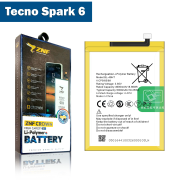 Tecno Spark 6 Battery Replacement - ZNF 5000mAh (BL-49HT) - Image 2