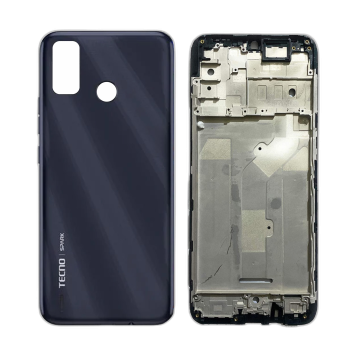 Tecno Spark 6 Go Rear Complete Body Casing Housing Replacement For Spark 6 Go - Black - Image 2