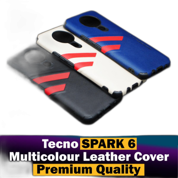 Tecno Spark 6 Soft Multicolour Leather Cover - Image 2