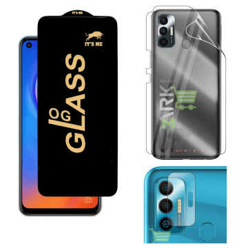 Tecno Spark 7 360¬∞ Clear Kit: OG Glass + Back Jelly Camera Guard - Image 2