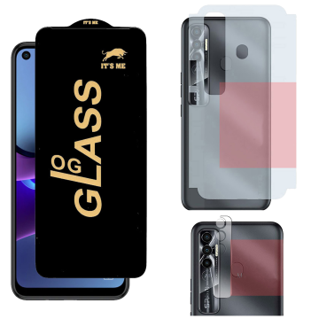 Tecno Spark 7 Pro 3-in-1 Kit: OG Glass + Carbon Back Camera Protector - Image 2