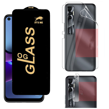 Tecno Spark 7 Pro 360¬∞ Clear Kit: OG Glass + Back Jelly Camera Guard - Image 2