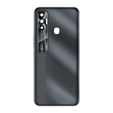 Tecno Spark 7 Pro Rear Back Body Casing Housing Replacement Battery Back Door With Side Buttons And Camera Lens For Spark 7 Pro - Black - Image 2
