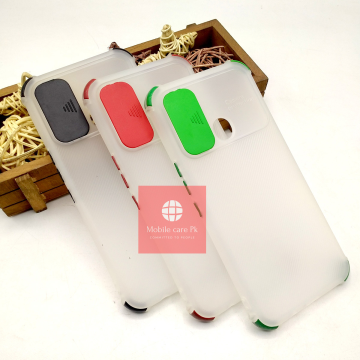 Tecno Spark 7T White Soft Smoky Matte Shutter Bumper Cover