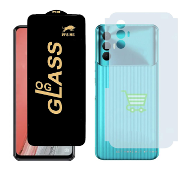 Tecno Spark 8 Pro Combo: OG Glass Screen Protector + Carbon Back Skin - Image 2