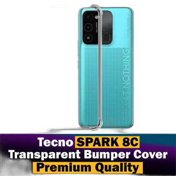 Tecno Spark 8C Transparent Anti Shock Soft Crystal Clear Case