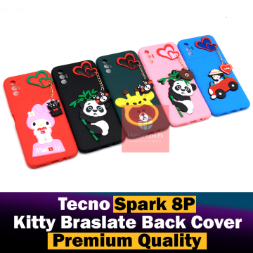 Tecno Spark 8P Hello Kitty Braslate Chain Soft Case - Image 2