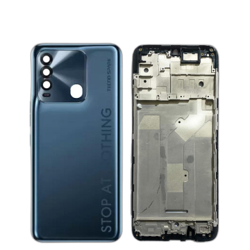 Tecno Spark 8T Housing Middle Frame With Side Button and Camera Lens Complete Body Casing Replacement For Spark 8T - Blue - Image 2