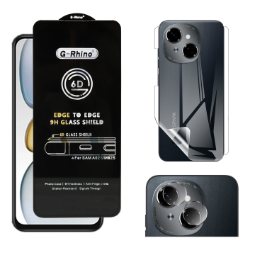 Tecno Spark GO 1 360¬∞ Clear Kit: OG Glass + Back Jelly Camera Guard - Image 2