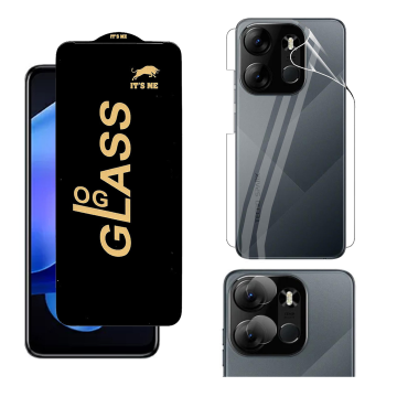 Tecno Spark Go (2023) 360¬∞ Clear Kit: OG Glass + Back Jelly Camera Guard - Image 2