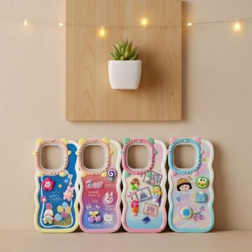 Tecno Spark Go 2023 Back Cover Fancy Doll Design Wave Style Cover Case For Tecno Spark Go 2023