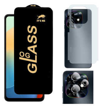 Tecno Spark Go 2024 3-in-1 Kit: OG Glass + Carbon Back Camera Protector - Image 2