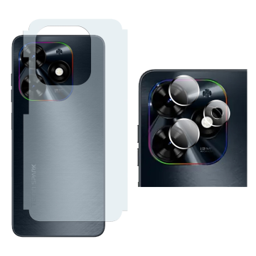 Tecno Spark Go 2024 Clear Back Kit: Carbon + Camera Lens Protector - Image 2