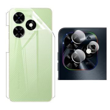 Tecno Spark Go 2024 Clear Back Kit: Jelly Film + Camera Lens Protector - Image 2