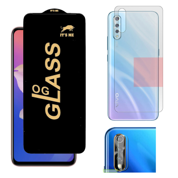 Vivo S1 3-in-1 Kit: OG Glass + Carbon Back Camera Protector - Image 2