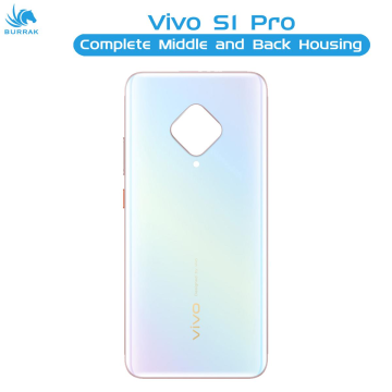 Vivo S1 Pro Housing Middle Frame With Side Button and Camera Lens Body Casing Replacement For S1 Pro - White - Image 2