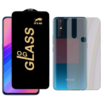 Vivo V15 Combo: OG Glass Screen Protector + Carbon Back Skin - Image 2